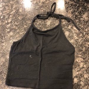 Brandy Melville black crop halter top